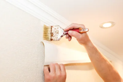 Pose de papier peint à Cheylade — revêtements muraux et toiles de verre